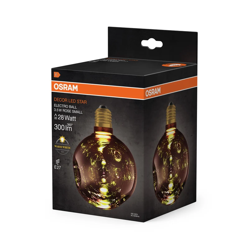 OSRAM DECOR LED-Lampe Elektroglas klein rosé