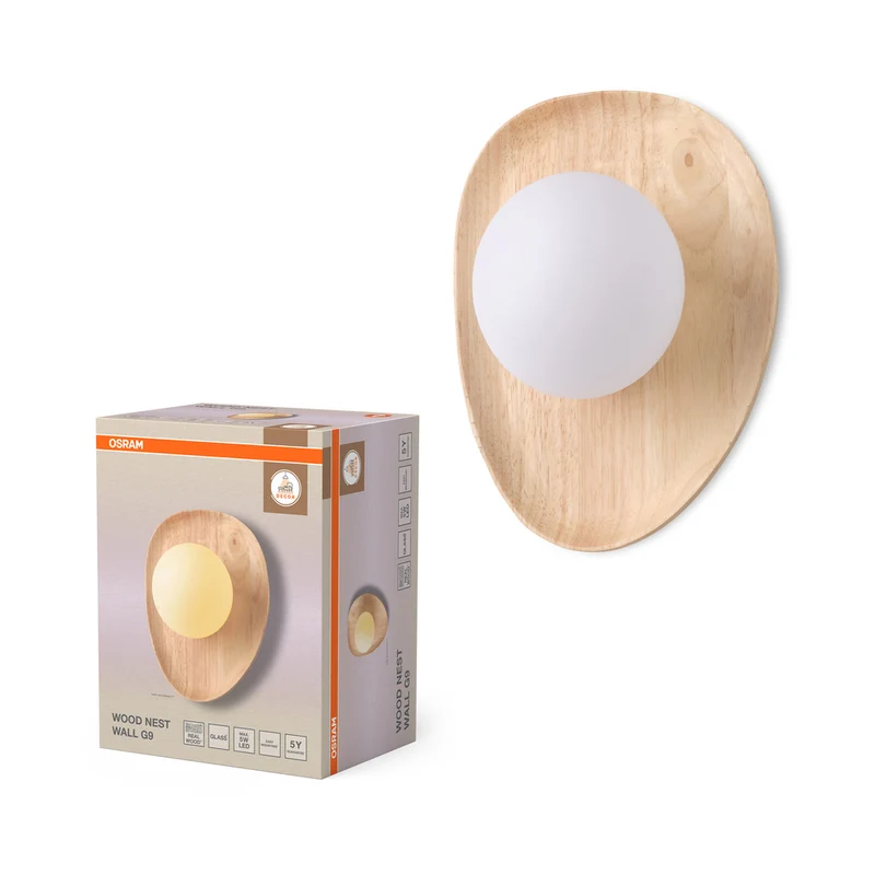OSRAM DECOR Wood Nest Wandleuchte 1xG9 Braun