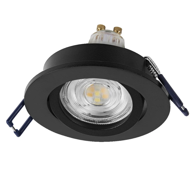 OSRAM Matter SMART+ LED smarter Einbauspot Bad GU10 schwenkbar 4.7W RGBW Schwarz ⌀68 mm