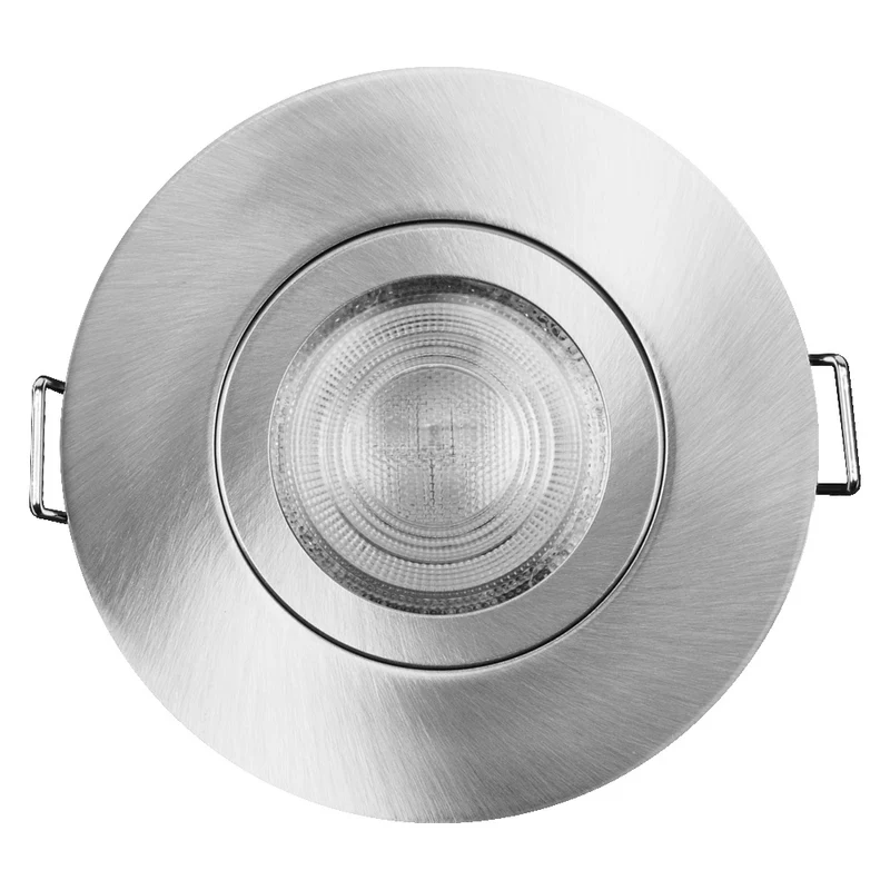 OSRAM LED Spot Recess Einbaustrahler Bad Set GU10 IP65 4.5W 840 Satin-Nickel ⌀68 mm