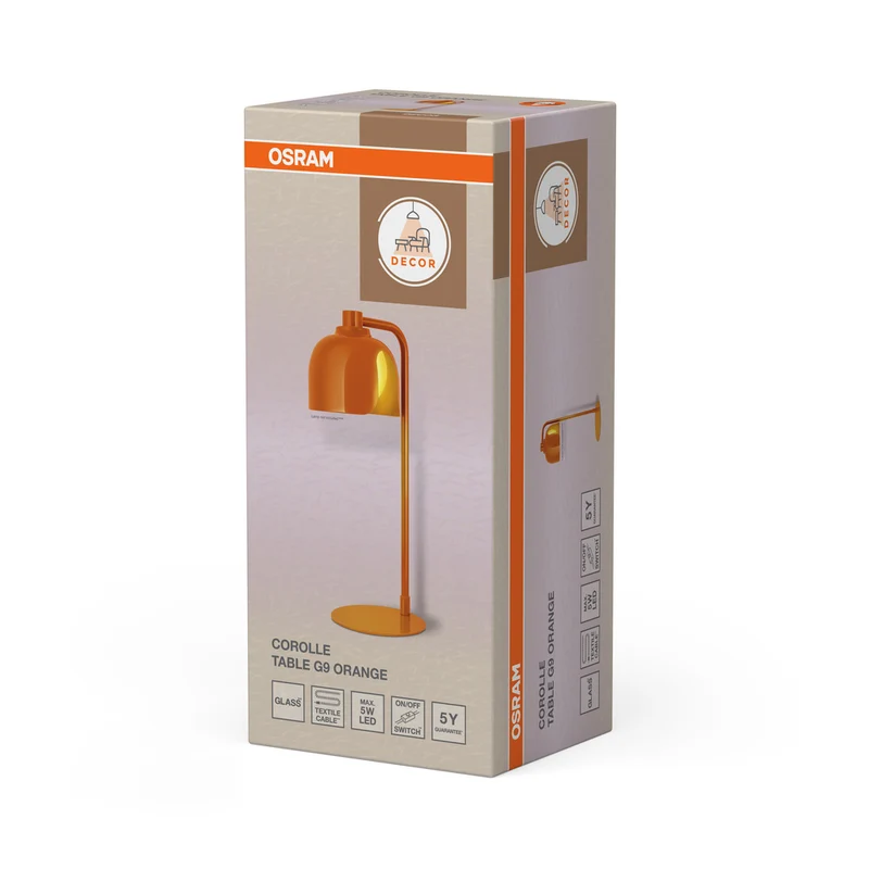 OSRAM DECOR Corolle Tischleuchte G9 Orange