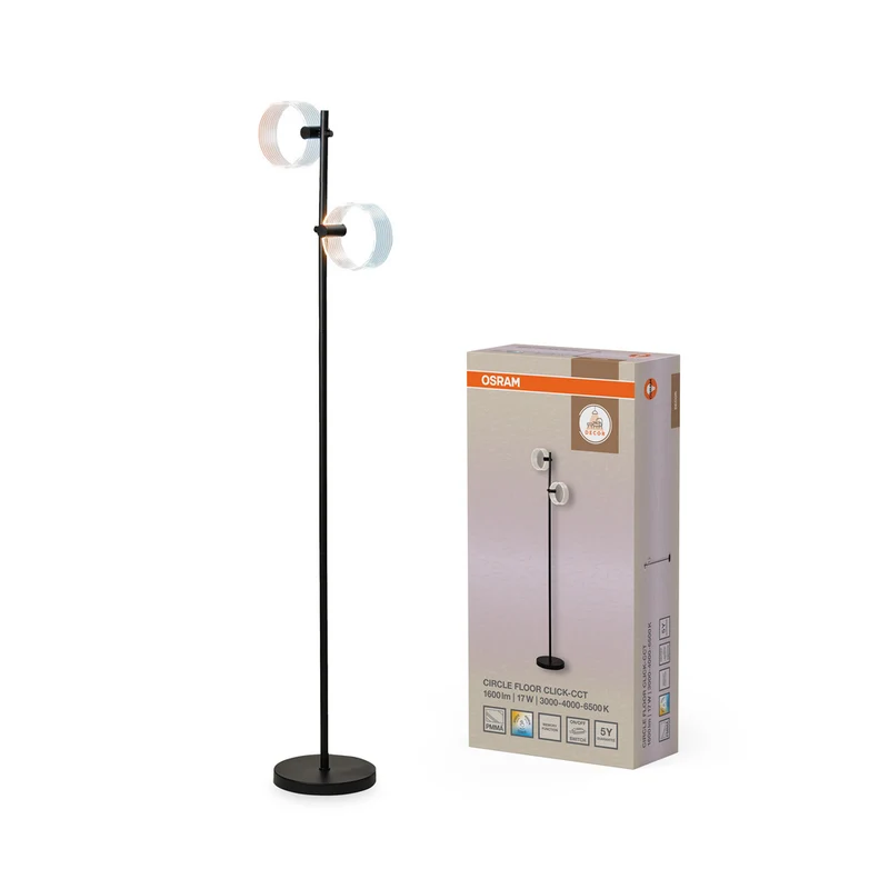 OSRAM DECOR Circle Stehleuchte 17W CLICKCCT Schwarz