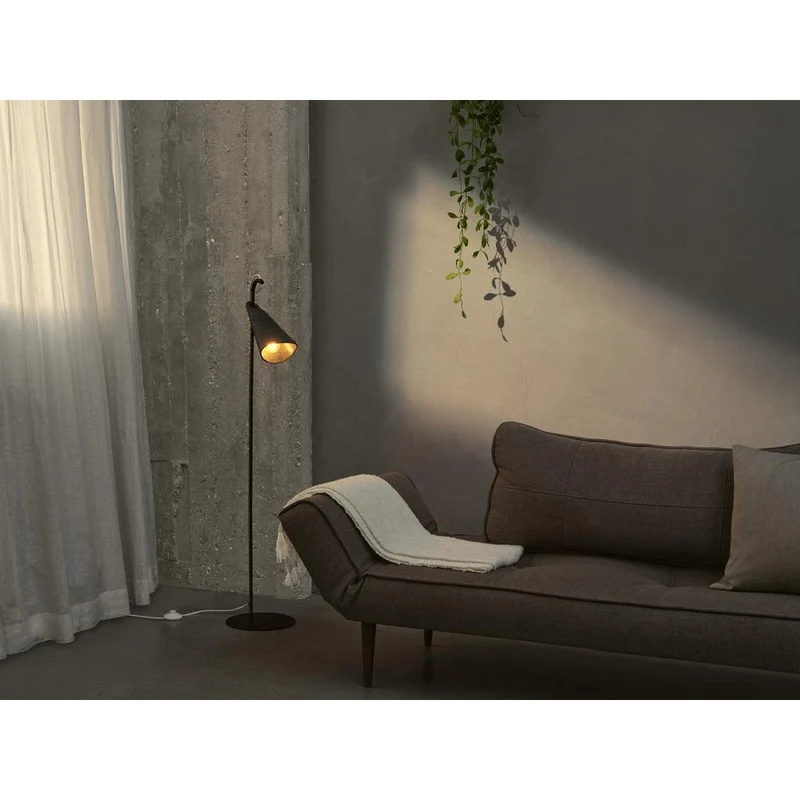 OSRAM Decor Bell Stehleuchte E27 Schwarz 250mm, Stehlampe, Metall, PCR, mit flexibel einstellbarem Schirm