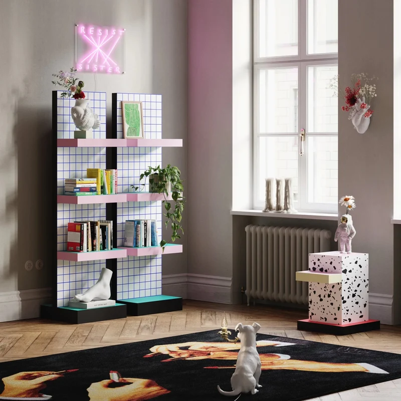 Regal Supershelf Blue Grid - Seletti