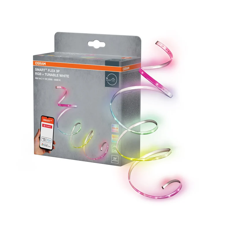 OSRAM Wifi SMART+ Flex RGBW 3P, 690lm, 11W, 2000-6500K