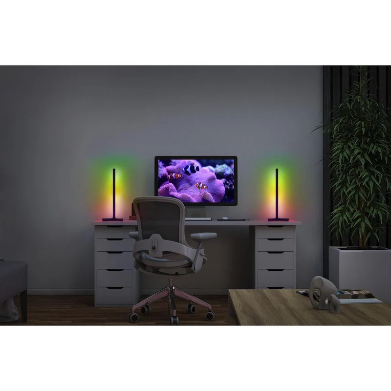OSRAM Wifi SMART+ CORNER MAGIC Tischleuchte, RGB, 77lm, 7.5W, Remote Control, Schwarz