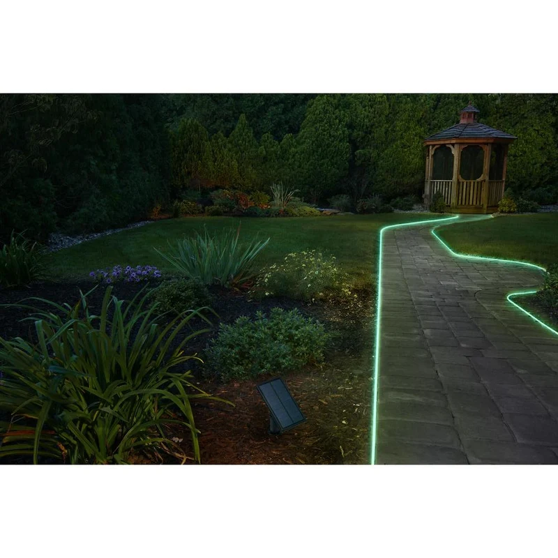 OSRAM FLEX OUTDOOR SOLAR flexibler LED-Lichtstreifen, 3M, 1.2W, RGB-Farbsteuerung, solarbetrieben, IP44, mit Fernbedienung, dimmbar