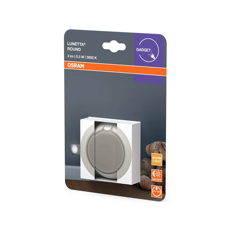OSRAM LUNETTA® Round White Nachtlicht, 3lm, 0.3W, 3000K