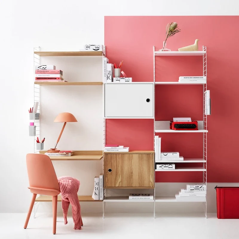 Arbeitsplatz B Komplettset - Regalsystem - Stringfurniture