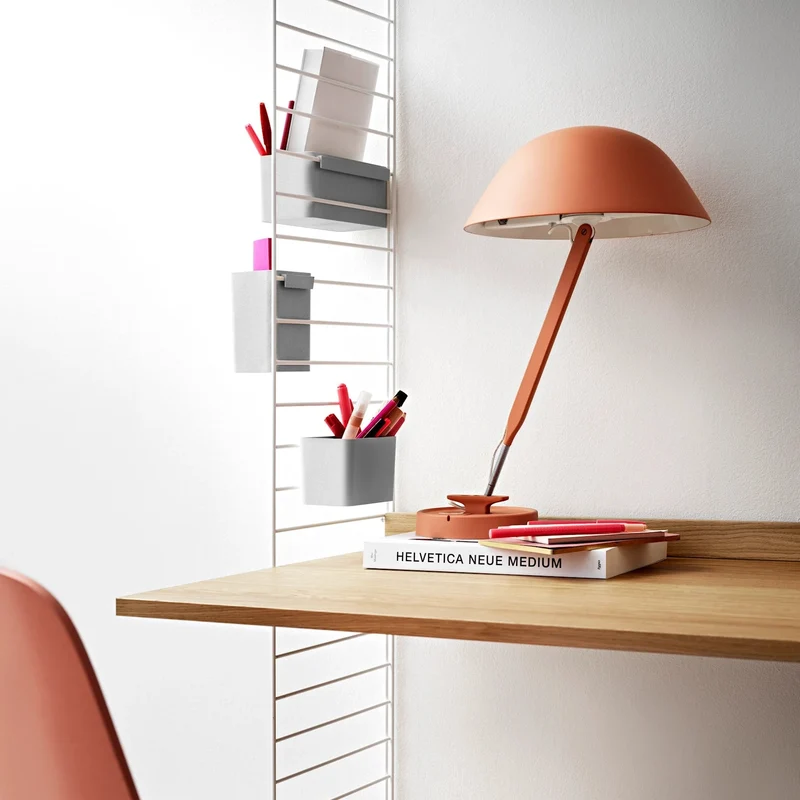 Arbeitsplatz B Weiss/Eiche Set - Regalsystem - Stringfurniture