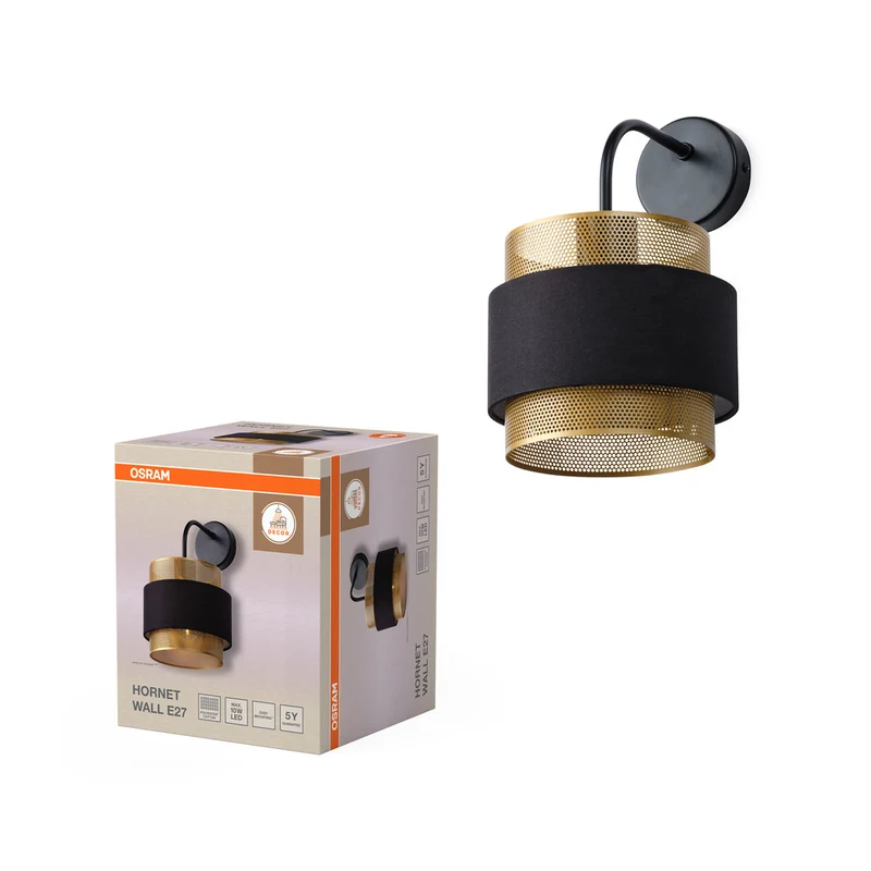 OSRAM DECOR Hornet Wandleuchte 1xE27 Schwarz
