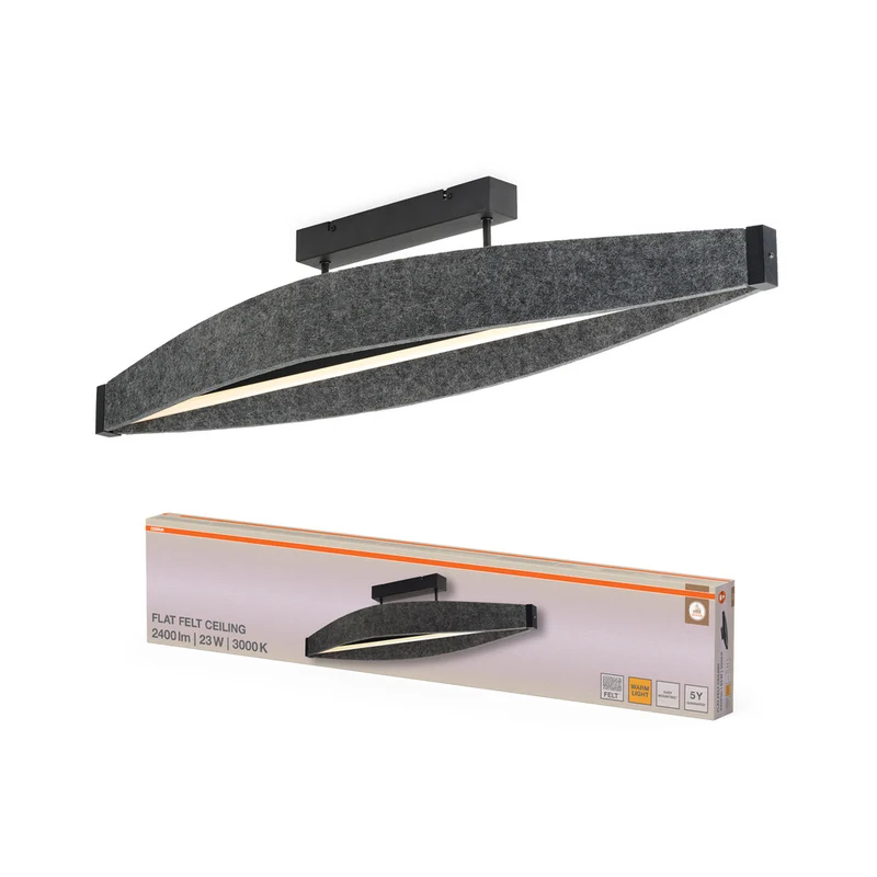 OSRAM DECOR Flat Felt Deckenleuchte 23W 830 Dunkelgrau