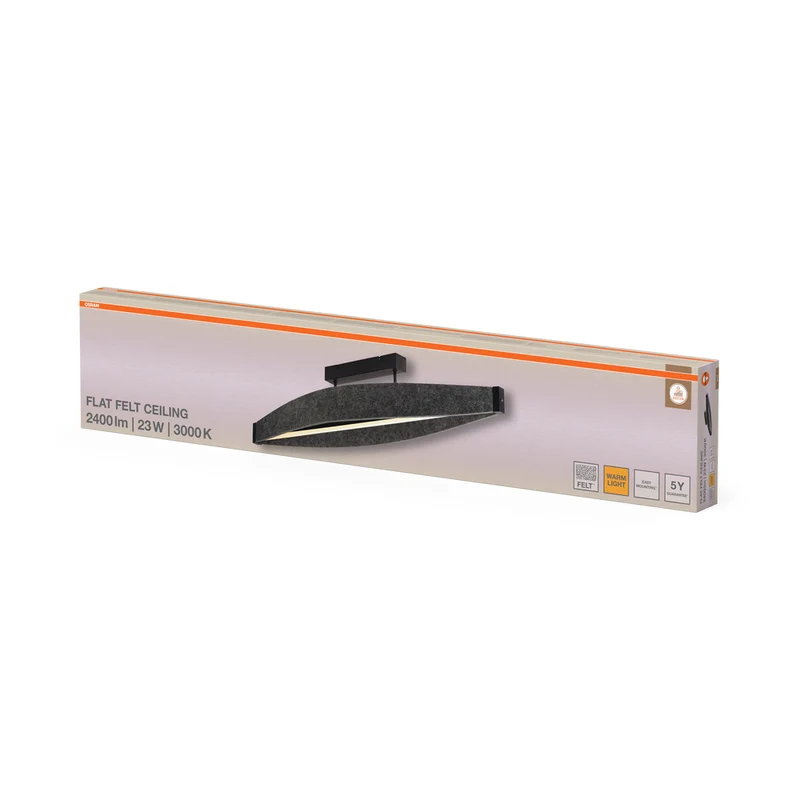 OSRAM DECOR Flat Felt Deckenleuchte 23W 830 Dunkelgrau