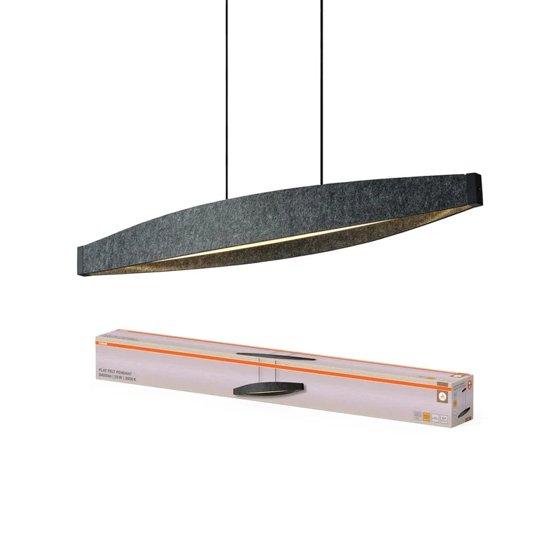 OSRAM DECOR Flat Felt Pendelleuchte 23W 830 Dunkelgrau