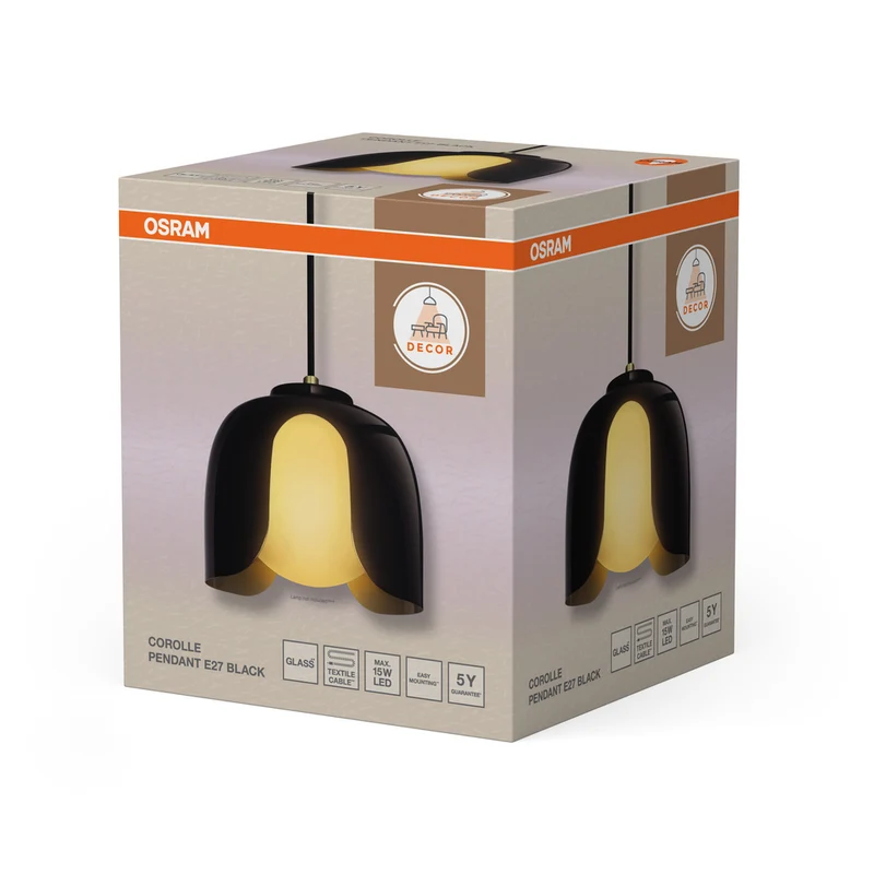 OSRAM DECOR Corolle Pendelleuchte E27 Schwarz