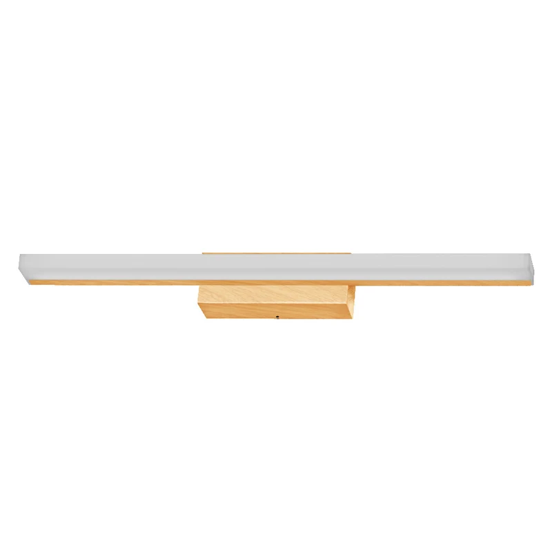 OSRAM Orbis Mirror Spiegelleuchte, Badezimmer, Click-CCT, 10W, 60cm, Holzdekor, IP44