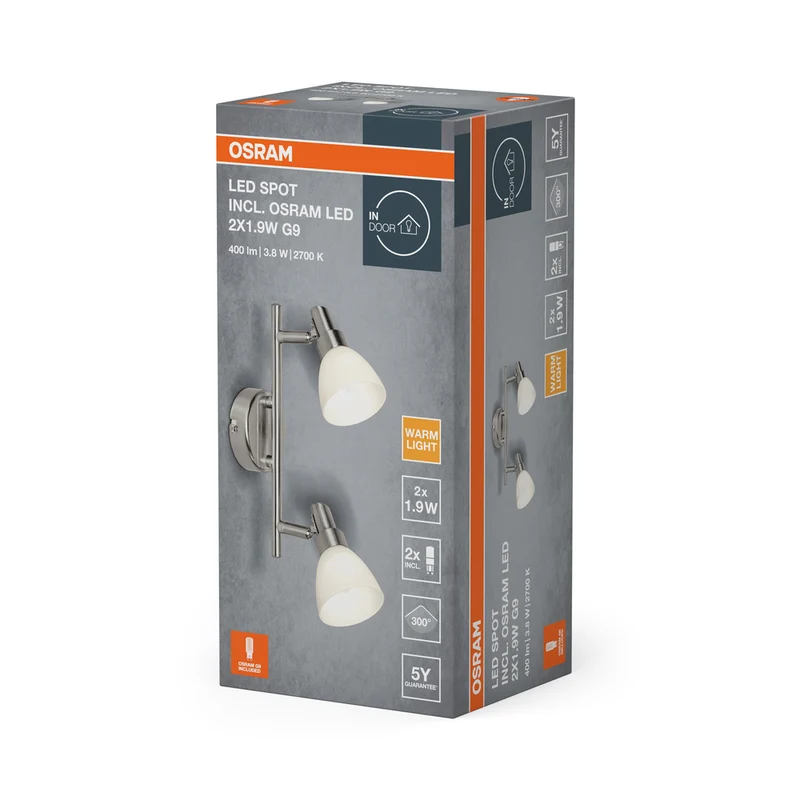 OSRAM LED SPOT G9 G9 2 x 1.9W , 400 lm, 2700 K, Warmweiß