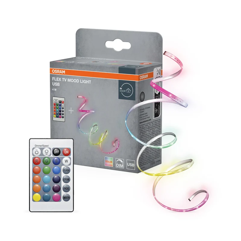 OSRAM FLEX TV MOOD LIGHT RGB REMOTE CONTROL USB LED Streifen,