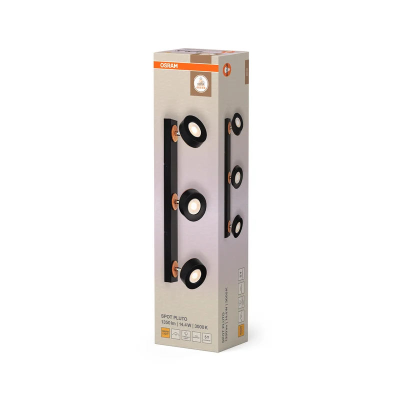 OSRAM DECOR SPOT PLUTO Deckenleuchte, 14,4W, 960lm, schwarz