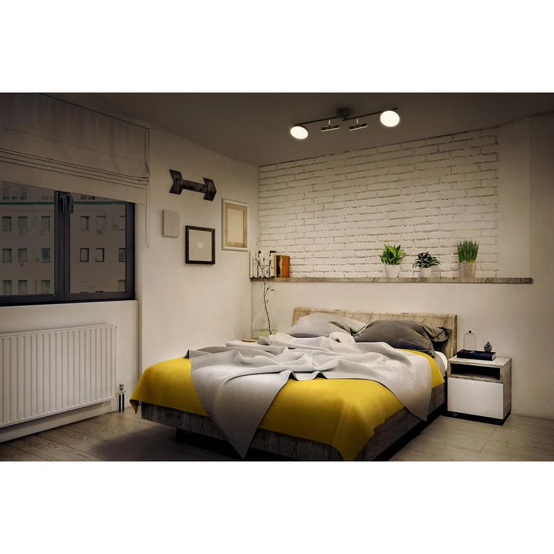 OSRAM DECOR Spot Moon Deckenleuchte schwarz, 4 Spots, 21W
