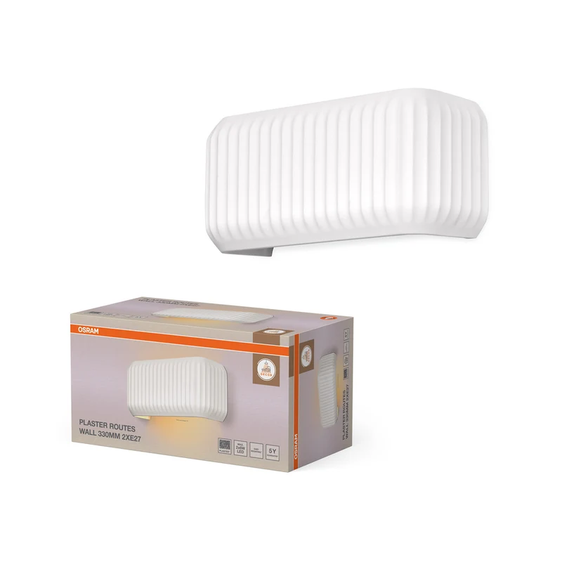 OSRAM DECOR Plaster Routes Wall Wandleuchte 330 2xE27 White