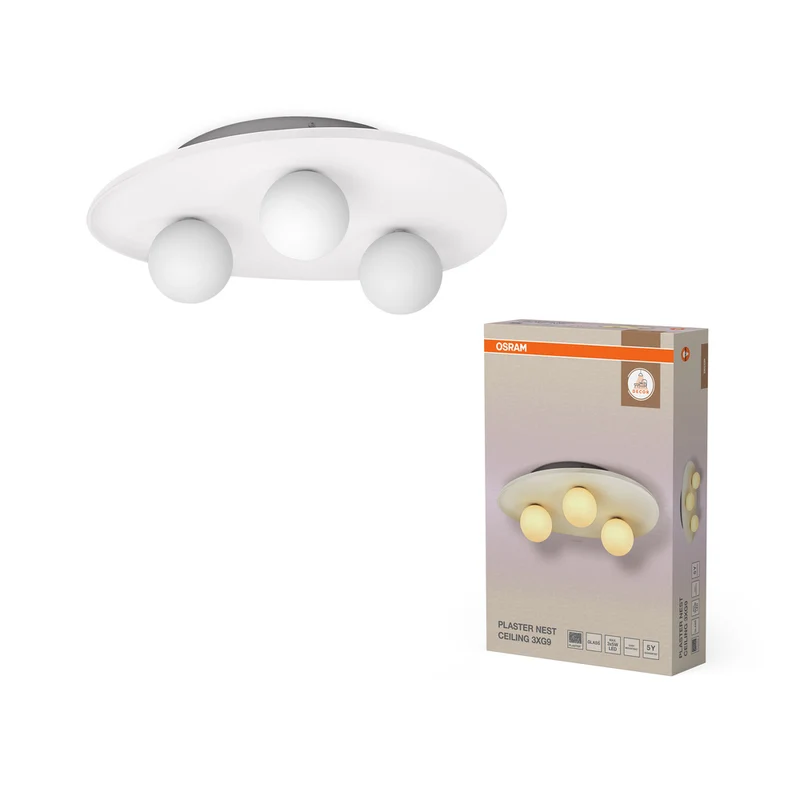 OSRAM DECOR Plaster Nest Ceiling Deckenleuchte 3xG9 White