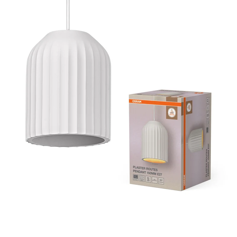 OSRAM DECOR Plaster Routes Pendant Wandleuchte 150 1xE27 White