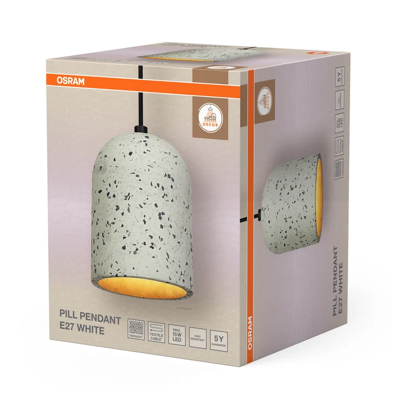 OSRAM DECOR Pill Pendant Pendelleuchte 1xE27 White