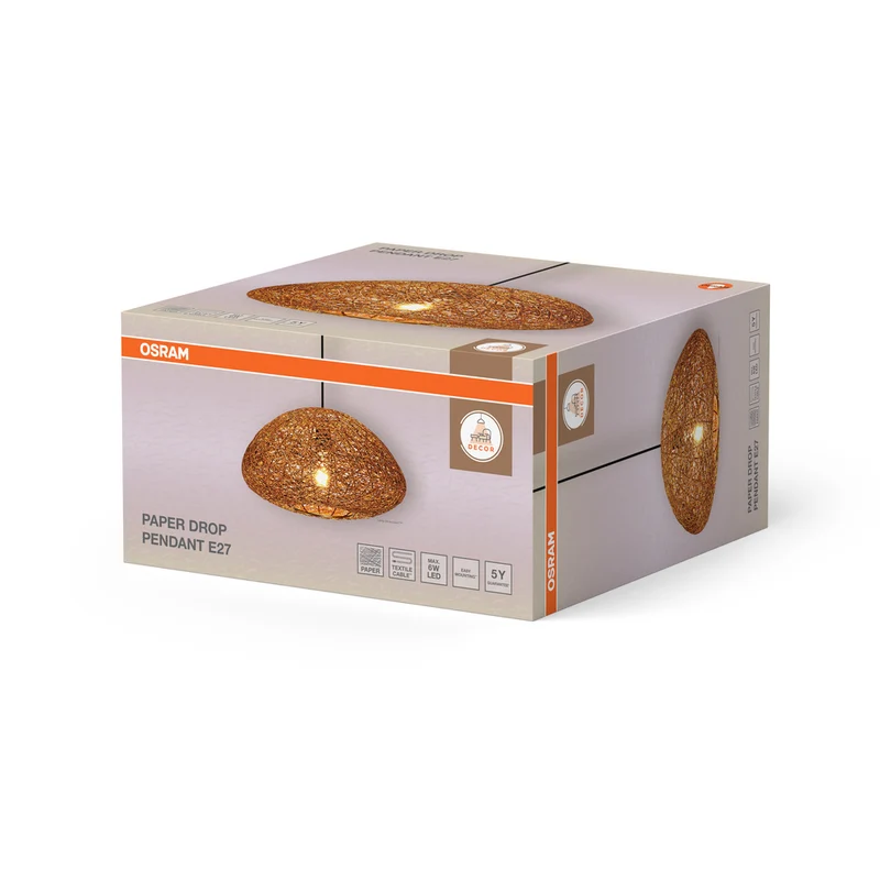 OSRAM DECOR Paper Drop Pendant Pendelleuchte 1xE27 Beige