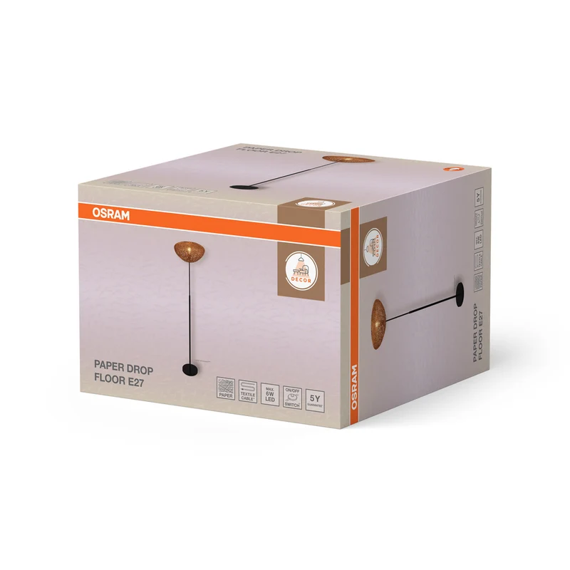 OSRAM DECOR Paper Drop Floor Stehleuchte 1xE27 Beige