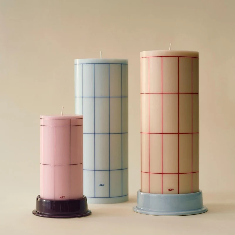 Kerzenhalter Column Candleholder Hellblau Large - HAY