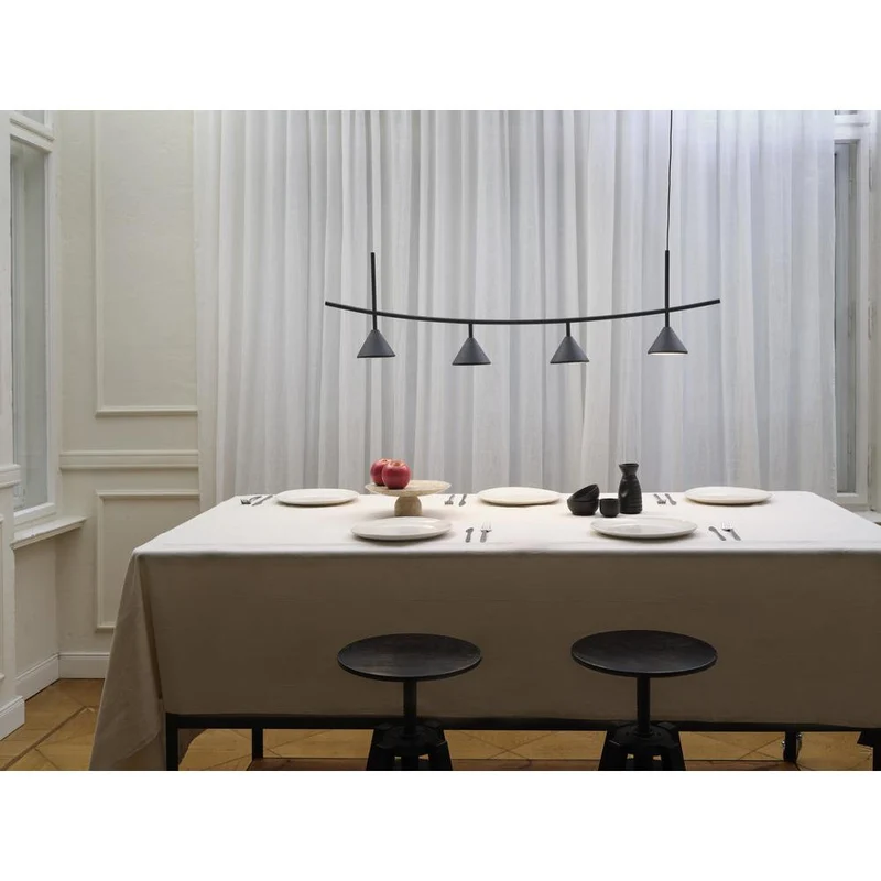OSRAM DECOR Fuji Pendant Linear 4er Pendelleuchte 16W 930 Black