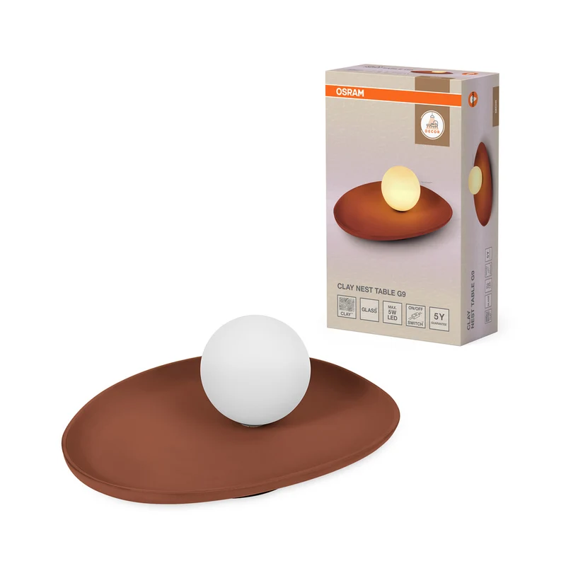 OSRAM DECOR Clay Nest Table Tischleuchte 1xG9 Brown
