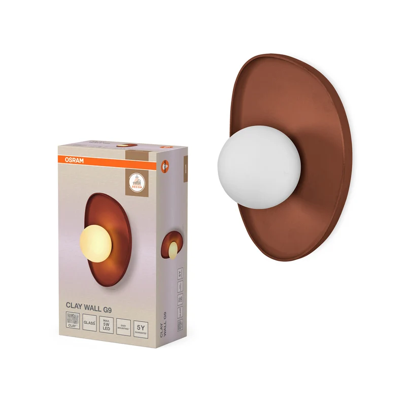 OSRAM DECOR Clay Nest Wall Wandleuchte 1xG9 Brown