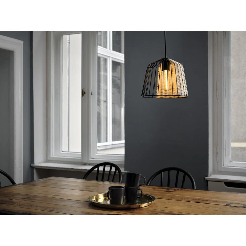 OSRAM DECOR Cage Bell Pendelleuchte, schwarz/braun, E27