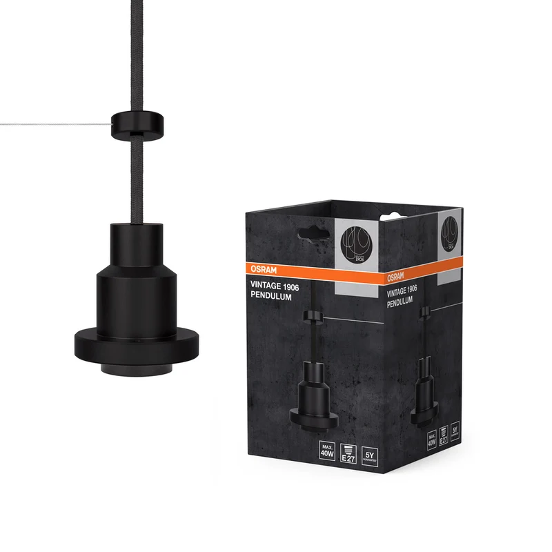 OSRAM Vintage 1906® Pendulum Pendelleuchte Schwarz E27