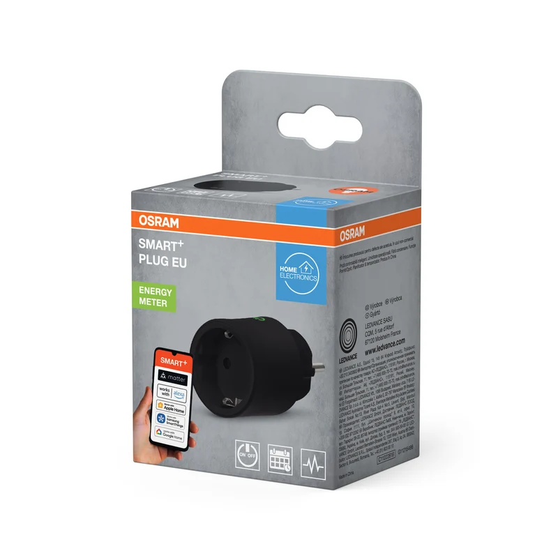 OSRAM Matter SMART+ Plug smarte indoor Steckdose, schwarz