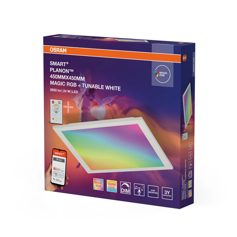 OSRAM SMART+ WIFI Magic Panelleuchte 24W, 45x45cm, 2400lm, weiß