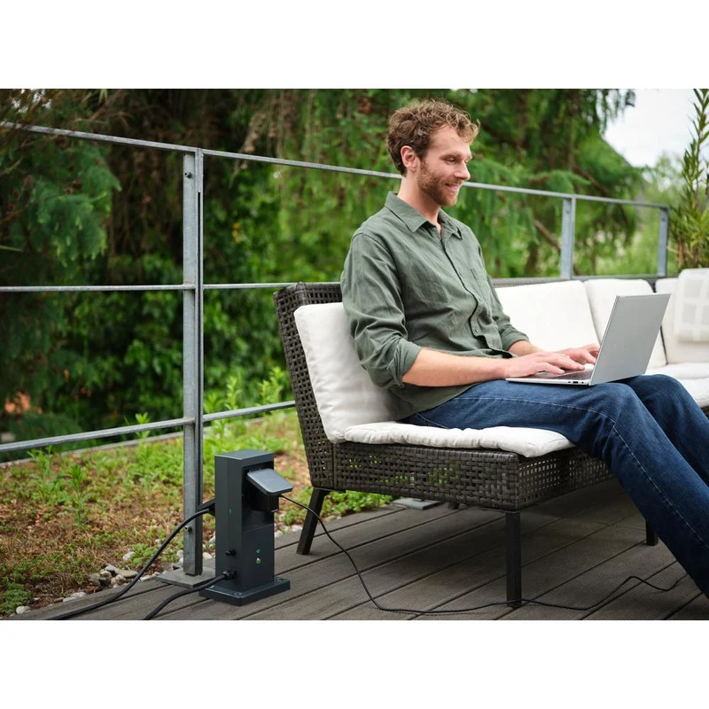 OSRAM SMART+ Wifi Outdoor Terminal inkl. WLAN-Repeater und smarte Steckdosen, Anthrazit, 230V