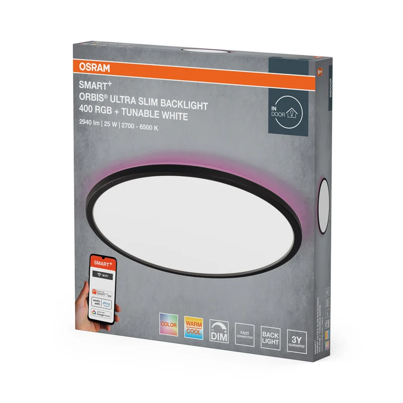 OSRAM SMART+ WiFi-Panelleuchte, black, 25W, 2940lm, 400mm