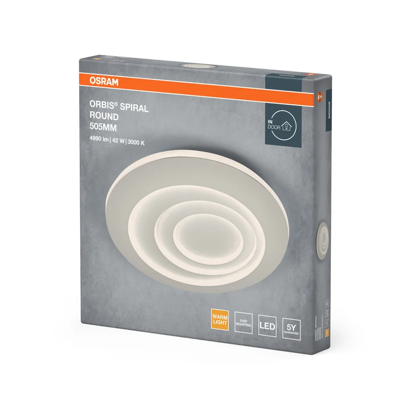 OSRAM ORBIS SPIRAL ROUND Deckenleuchte, weiß, 42W, 4000lm