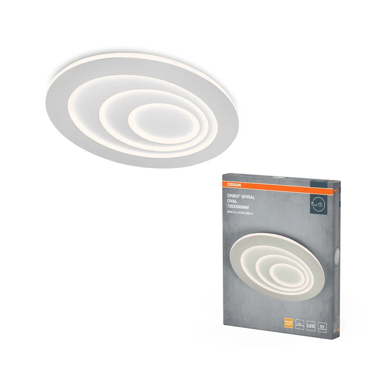 OSRAM ORBIS SPIRAL OVAL Deckenleuchte, weiß, 63W, 5000lm