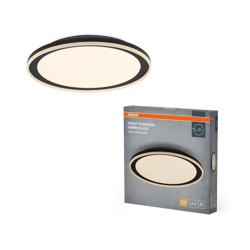 OSRAM ORBIS Pederson Deckenleuchte 36W 550mm schwarz