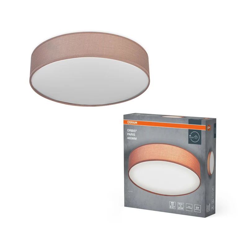 OSRAM ORBIS PARIS Deckenleuchte 480mm, braun, 3xE27