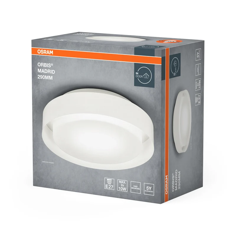 OSRAM ORBIS MADRID Deckenleuchte 290mm, weiß, E27