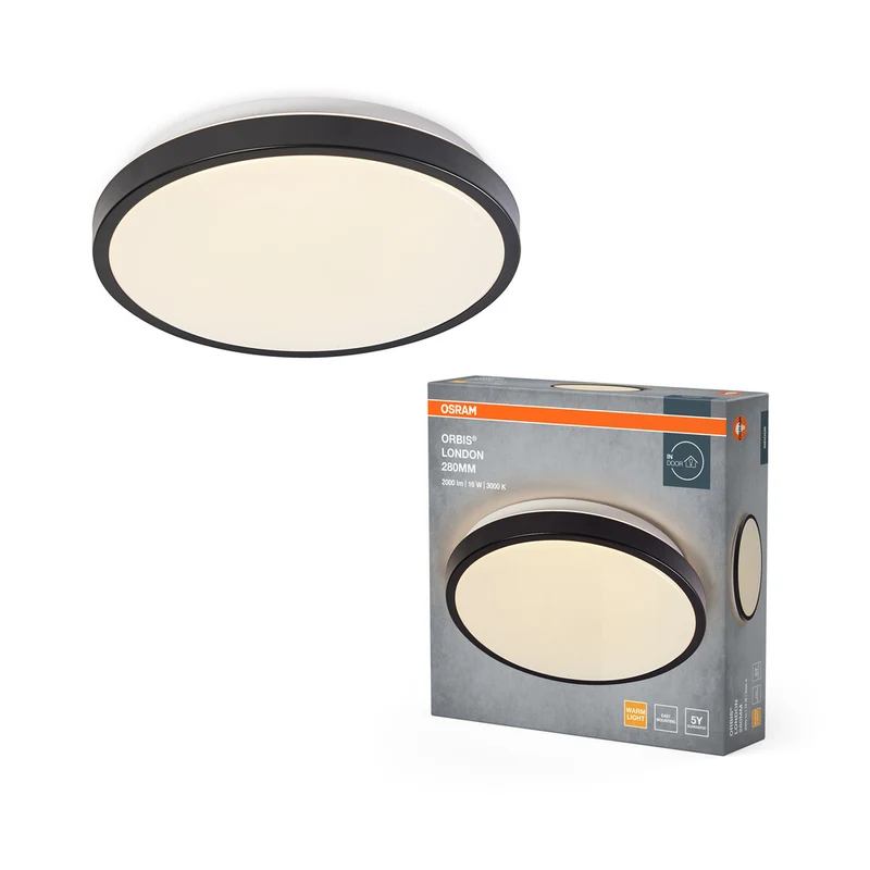 OSRAM ORBIS LONDON Deckenleuchte, schwarz, 16W, 2000lm