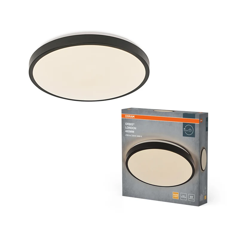 OSRAM ORBIS LONDON Deckenleuchte, schwarz, 36W, 4150lm