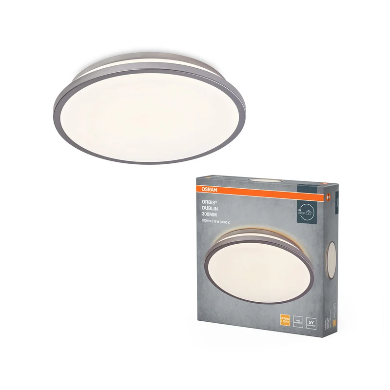 OSRAM ORBIS DUBLIN Deckenleuchte, silber, 16W, 2000lm