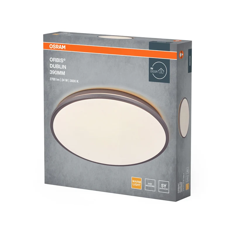 OSRAM ORBIS DUBLIN Deckenleuchte, silber, 24W, 2700lm