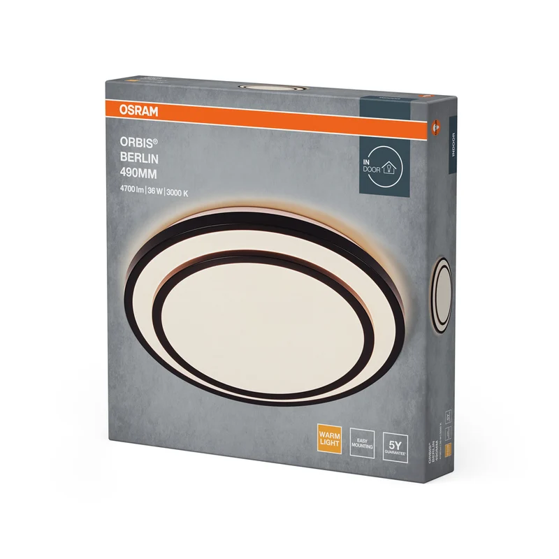 OSRAM ORBIS BERLIN Deckenleuchte, schwarz, 36W, 4150lm